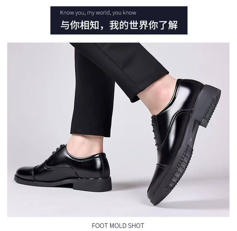 Giày da nam đế mềm kiểu ba mảnh cao cấp dễ phối đồ — Dây buộc WZ33, WZ55 giày lười chi tiết 14