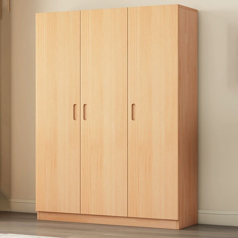 Pine Wardrobe Pure Solid Wood Large Wardrobe Bedroom Assembly Log Storage Cabinet Solid Wood Wardrobe Storage Cabinet Wardrobe