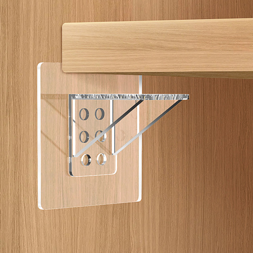 Partition tray punch-free fixer shelf tray wardrobe layered right-angle cabinet buckle fixed bracket triangle support frame