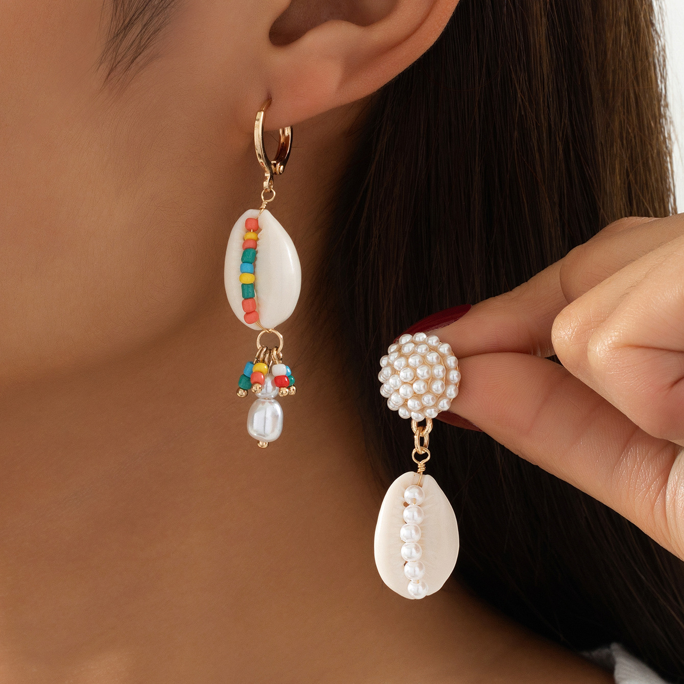 1 Pair Conch Marine Style Shell Drop Earrings display picture 1