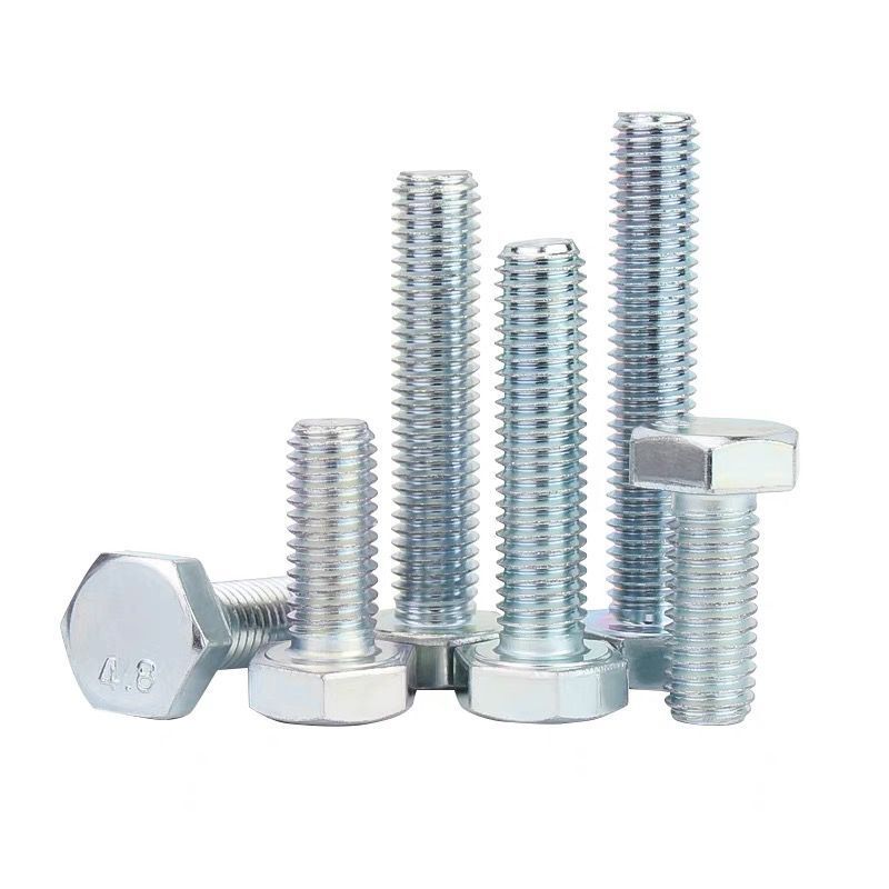 GB30外六角螺丝钉螺栓碳钢4.8级蓝白锌特30六角 M6M8M10M12M14M16