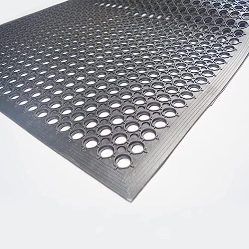 Thickened hotel restaurant perforated rubber anti-slip mat kitchen oil-proof and waterproof foot mat workshop bathroom hydrophobic floor mat