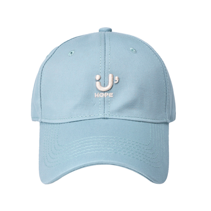 Gran bordado de letras alrededor de la cabeza adecuado para la cara redonda cara cuadrada sombrero de béisbol profundo sombrero de la mujer ancho borde de sombrero para mostrar la cara pequeño sombrero de boca de pato