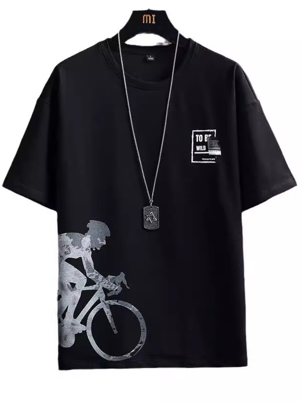 Hielo frío, nuevo estilo de secado rápido, camiseta de manga corta de hombre, pantalones cortos casuales de verano, ropa deportiva, ropa de hombre guapo