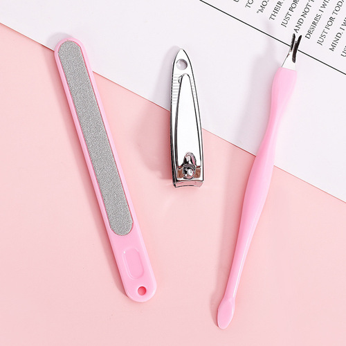 Nail clipper nail trimmer 3-piece set nail file dead skin pick claw hammer foot care manicure tool wholesale