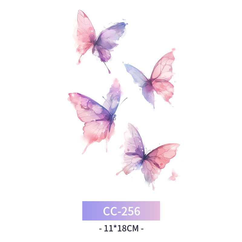 Transfronterizo en stock al por mayor de halloween colorido mariposa tatuaje pegatinas simulación sangrienta cicatriz pegatinas divertidas pegatinas impermeables