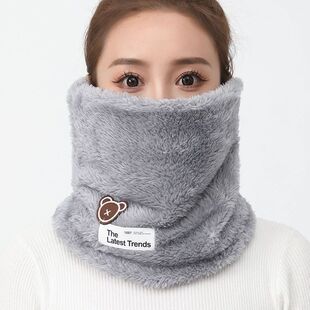 Winter Thickeneded Velvet, Warm and Cold-Proof Mask, Outdoor Cycling Neck Scarf, Windproof and Dustproof Neck Cover, Antifreeze Face Protection and Neck Protection