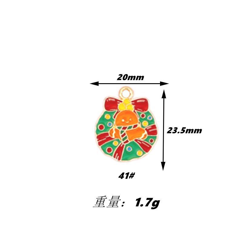 クリスマス漫画 DIY 合金ドリップオイルゴールデンホワイト K サンタクローススノーフレークヘラジカクリスマス猫アクセサリー|undefined