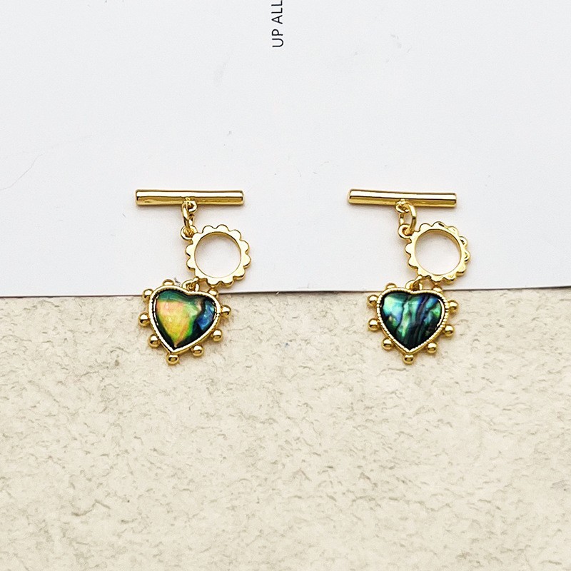 Abalone Shell Inlay Material DIY Jewelry Accessories Classification 1 Piece Quantity 1 Piece Copper Abalone Shell Star Heart Shape Butterfly Pendant