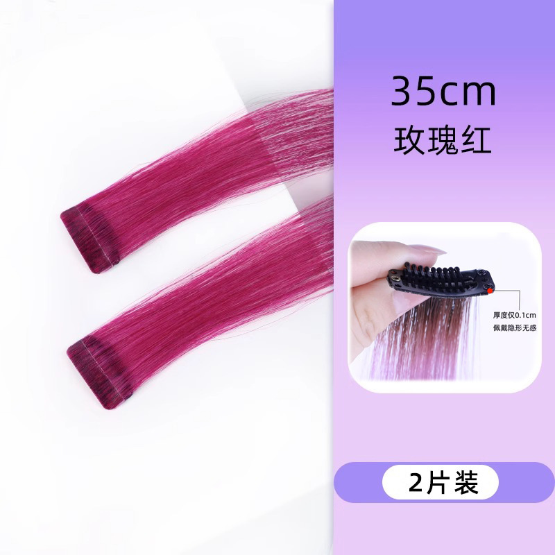 Cabello real colgante oreja teñido pelo corto picado teñido una pieza de pelucas de color blanqueado natural extensiones de cabello invisibles pelucas