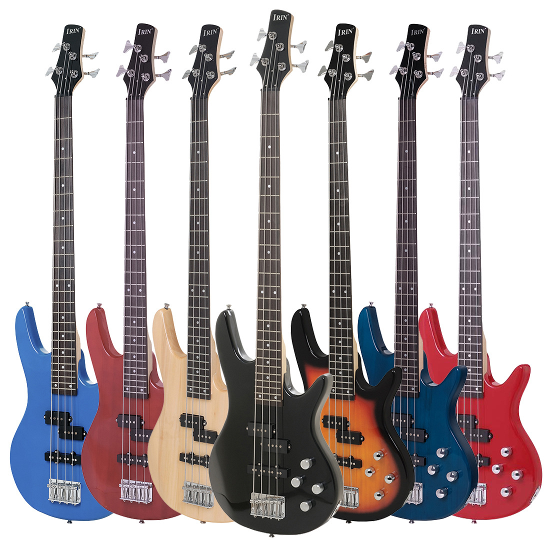 IRINElectric Bass Basswood Four-string Bass Bass4-string Electric Bass Beginner Entry-level Professional Performance Rocktrument