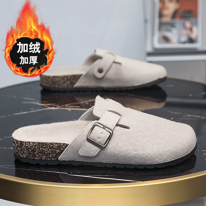 Кожаные ботинки на толстой подошве Birkenstock 2024 весна-лето, без шнурков, походная обувь, Birkenstock пробковая подошва, мужская и женская, универсальные