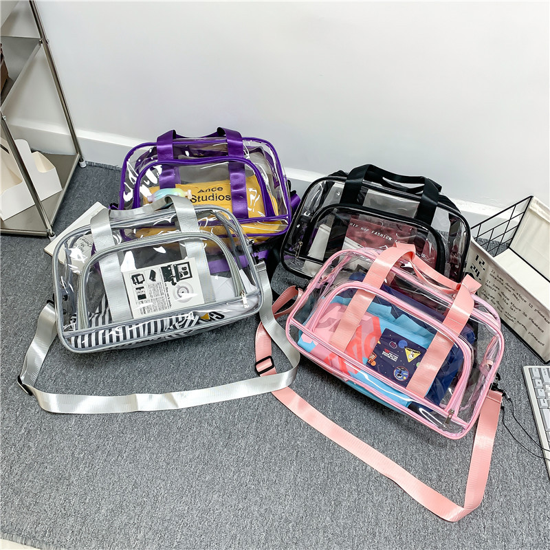 Short-Distance Large-Capacity Transparent Travel Bag for Women, Lightweight Storage Handbag, Sports Training Fitness Backpack, Luggage Bag for Men