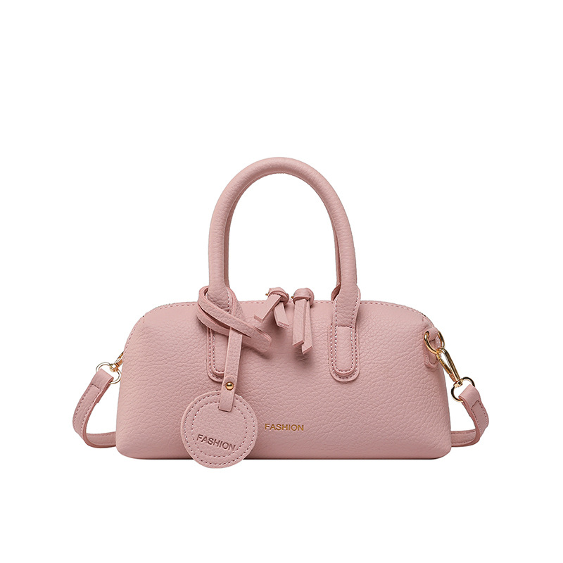 Bolso de moda coreano 2025 primavera y verano nuevo bolso femenino bolso de hombro con patrón de lichi casual bolso de mensajero de letras simples