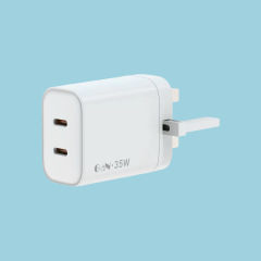 英国標準デュアル C ポート 35W 同時高速充電 スマートシャント 英国標準 UKCA 認定完全互換充電器 PD 高速充電