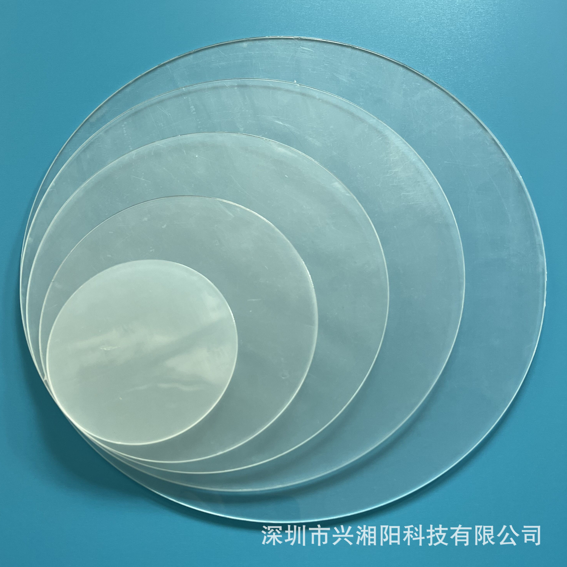 3mm高透明亚克力圆盘蛋糕底托 DIY圆形空白无孔透明片塘胶底座