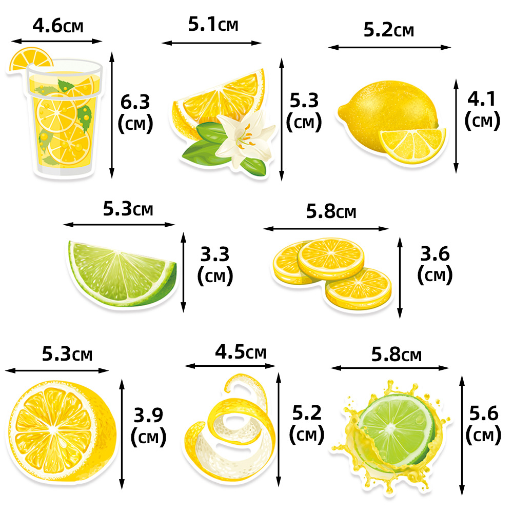 Transfronterizos Hawaian fiesta decoración de escritorio tema de fruta fiesta de cumpleaños de verano limón trozos de papel