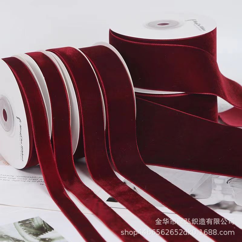 Cintas de terciopelo unilaterales acessorios de prenda de vestir accesorios de arco caja de regalo embalaje de flores