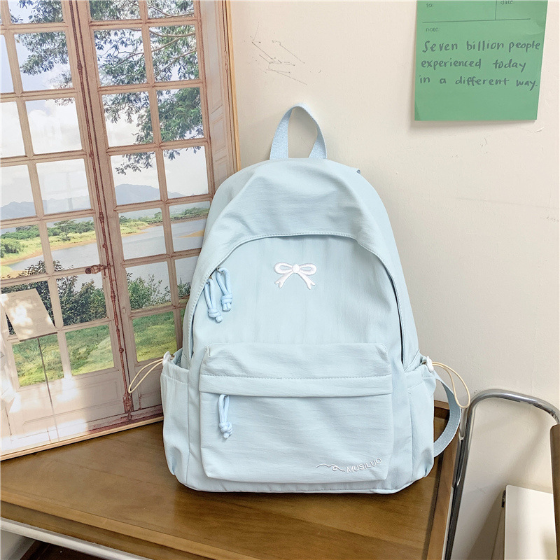 新款书包女初高中学生ins小众简约百搭双肩包小学生可爱少女背包|undefined