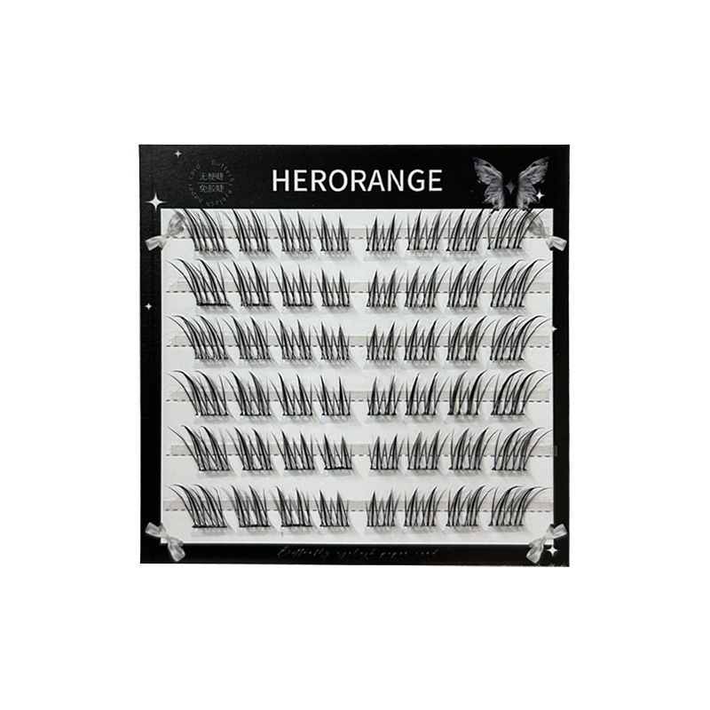HERORANGE~狐系免胶假睫毛整簇一片式自然妈生感胶水款美睫眼睫毛|undefined