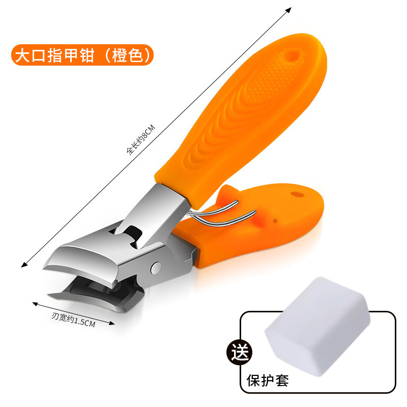 Single beveled nail clipper (orange)