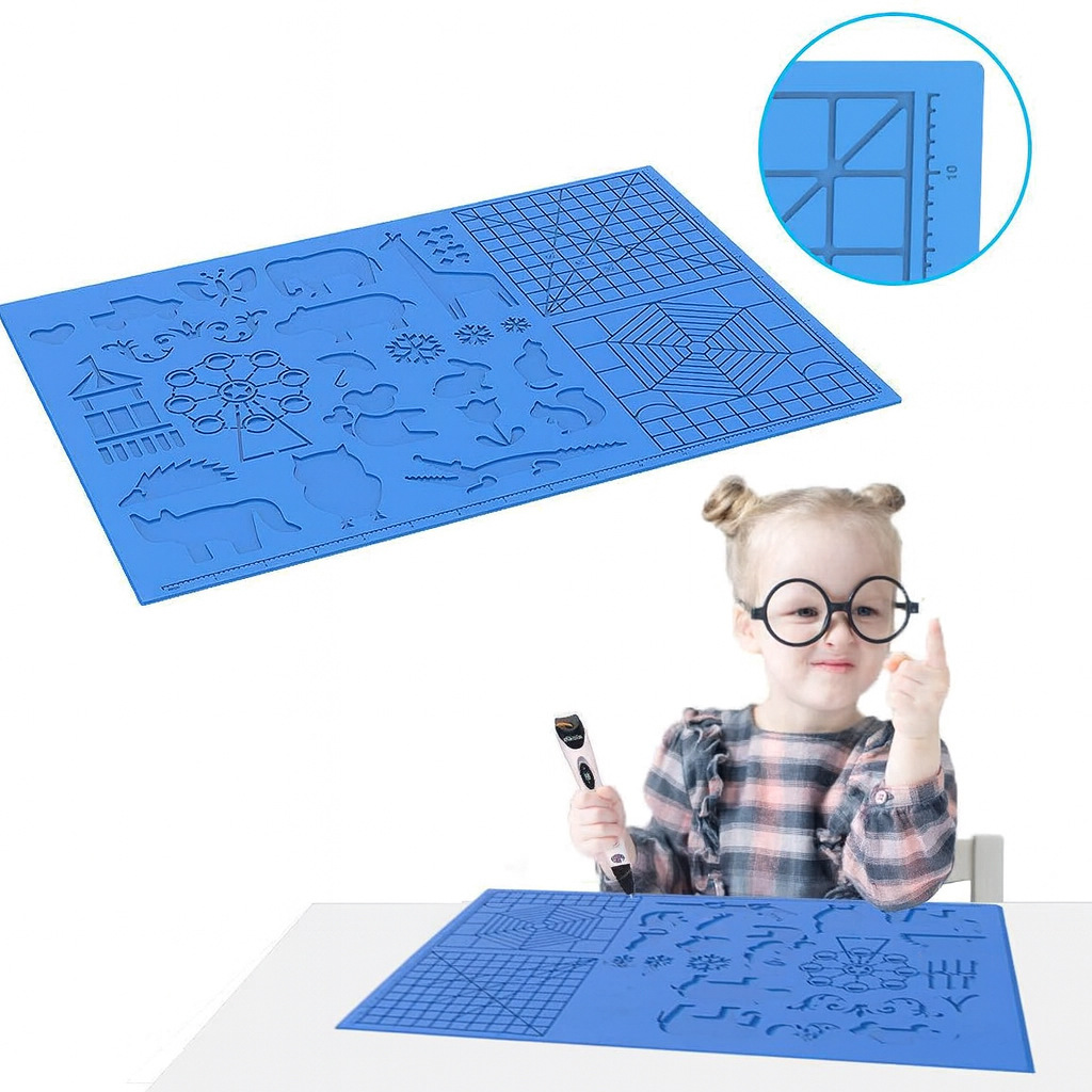 Dewang niños 3D impresión pluma pintura DIY juguete almohadilla de silicona copia pad juguete creativo de los niños