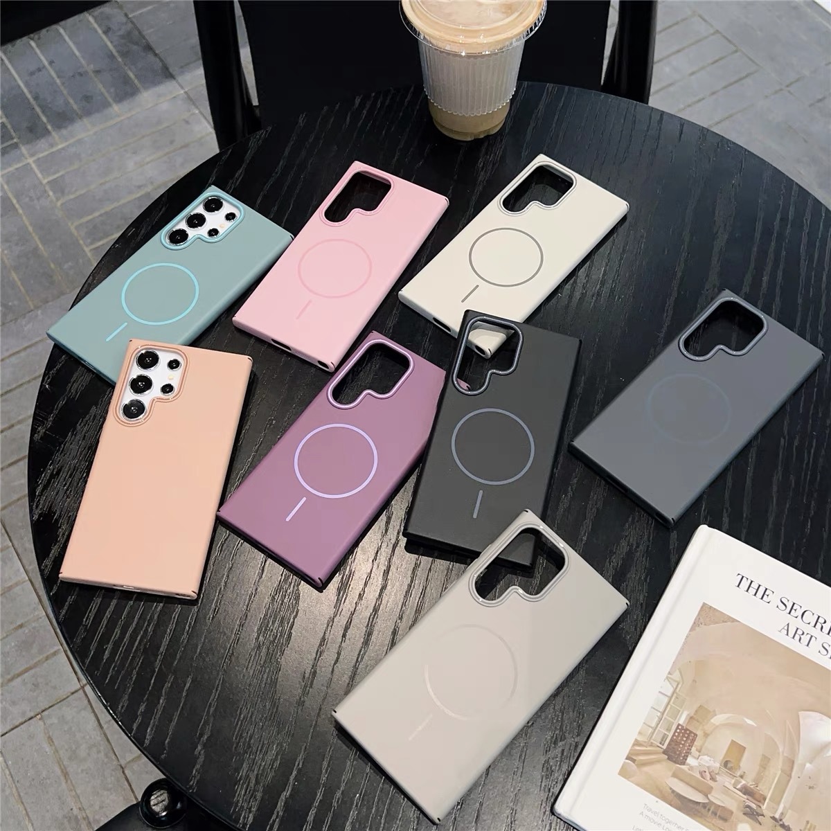 Thin ring magnetic ultra-thin matte hard shell for Samsung S25edge phone case S24/23Plus advanced new