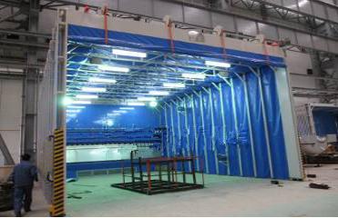 伸缩移动喷漆房