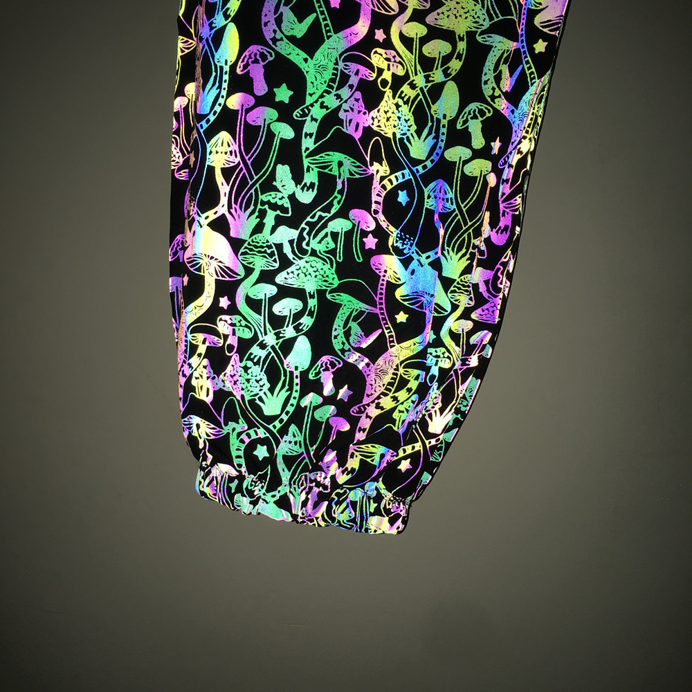 Men's Clothing colorful mushroom reflective casual pants men and women nightclub fantasy luminous pants sports trousers_voghion.com