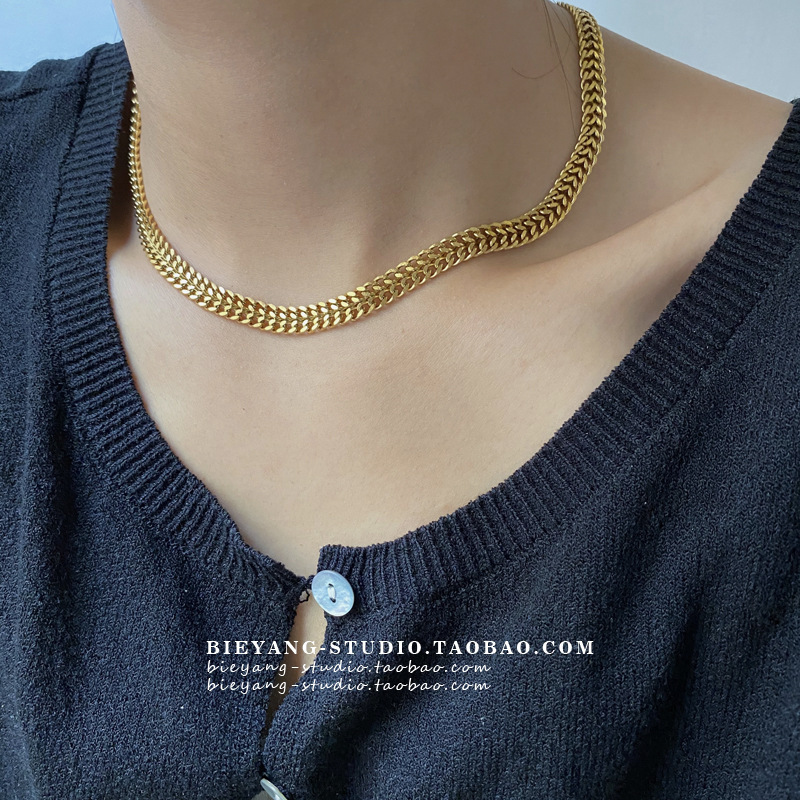 1 Piece Quantity Simple Style Geometric Titanium Steel Plating Necklace 1 Piece