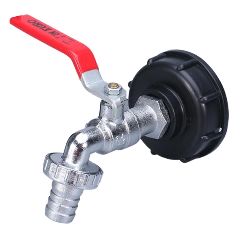 Transfronterizo tonelada barril accesorios conector IBC tonelada barril de latón boquilla de agua 1/2 pulgadas pezón grifo conector 3/4 grifo de la aleación