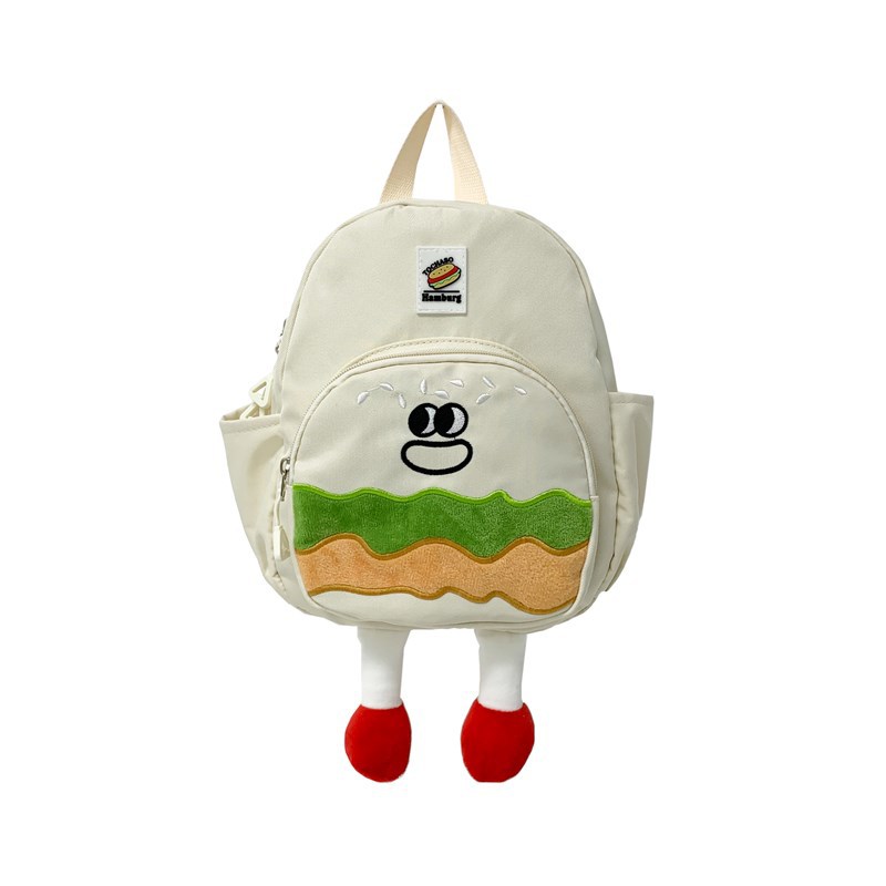 Jardín de infantes bolsas escolares de dibujos animados lindas hamburguesas mochilas para niños y niñas 2025 nueva moda mochila infantil