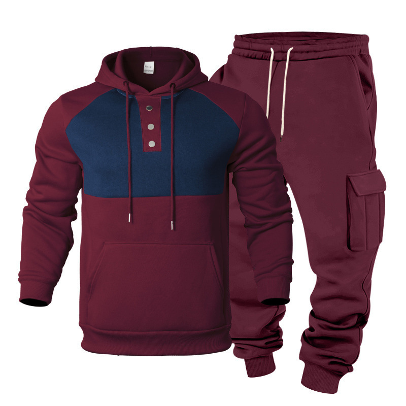 Men's Clothing Men's Heavyweight Fleece Lined Hooded Sweatshirt Set Style Simple Stylish Light Luxury Outdoor Workwear Commuter Warm_viptrois.com