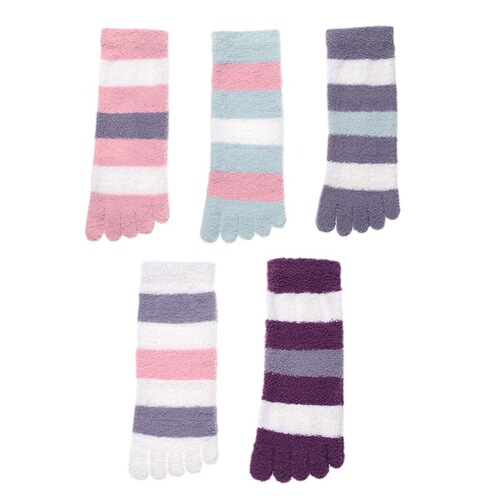 Women's Autumn and Winter Warm Towel Socks Coral Velvet Sleeping Socks Half Velvet Split Toe Socks Home Floor Socks Amazon