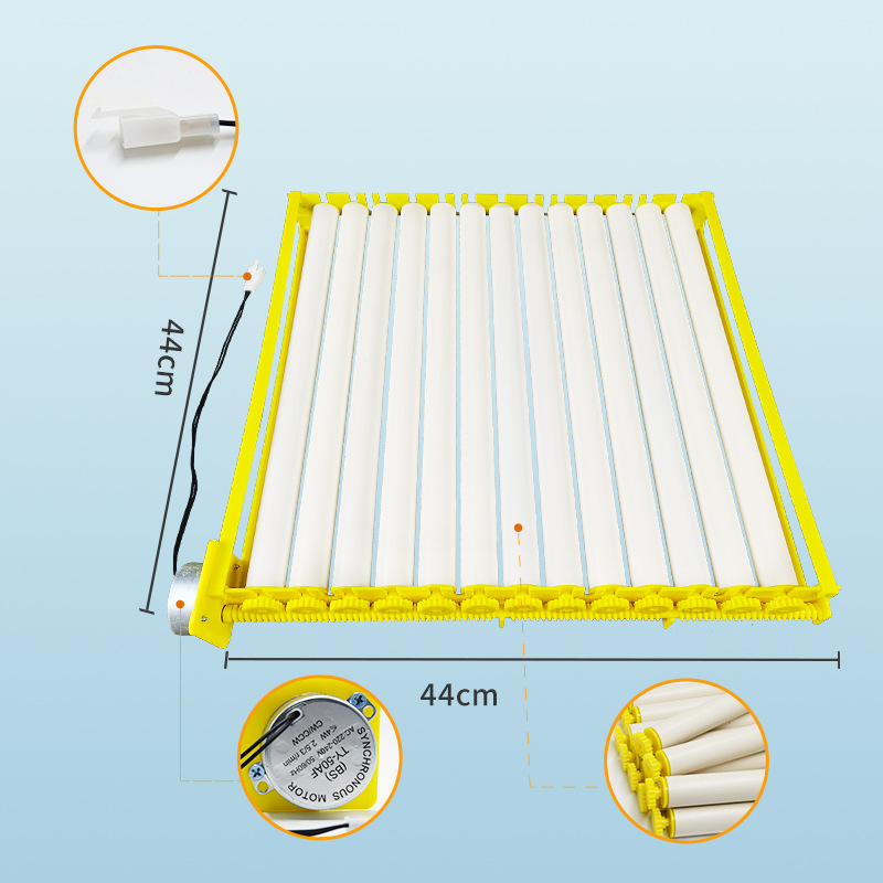 Pequeña Placa de huevo de incubadora automática 156 piezas tipo de rodillo Placa de huevo de pájaro 360 grados de giro automático de huevos suministro transfronterizo