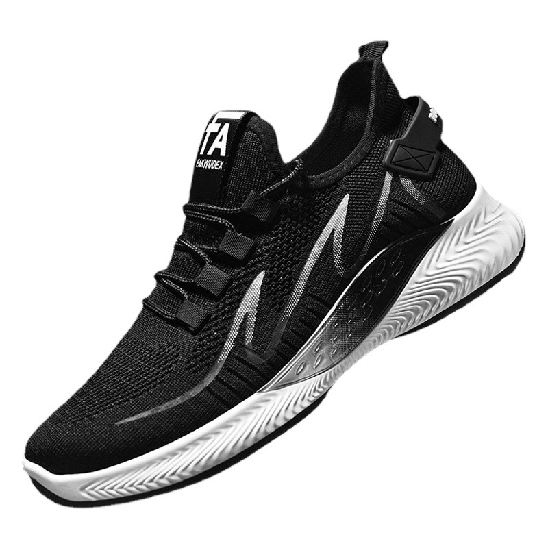 Zapatos deportivos, zapatillas para correr para hombre, zapatos transpirables de punto para exteriores, zapatos de otoño para hombre, estilo coreano informal, cómodos y modernos