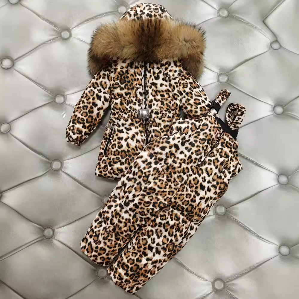 Otroška oblačila, otroške puhovke, otroški kompleti puhovk, krzneni ovratnik, topel dvodelni komplet_voghion.com