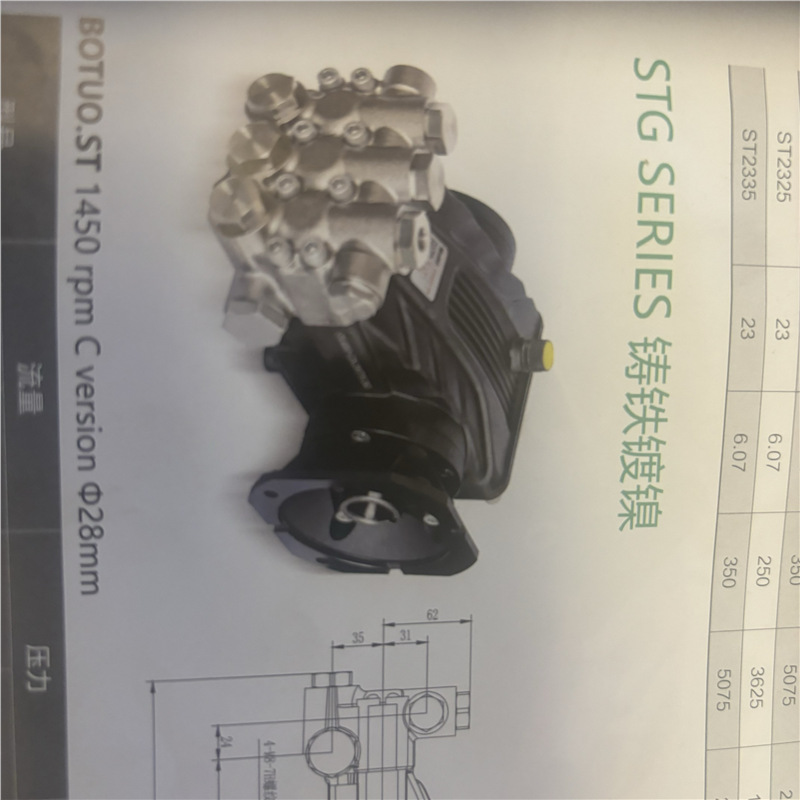 Bolto 1535 eje interno 25 brida pequeña flujo de agua 15 litros de presión 350