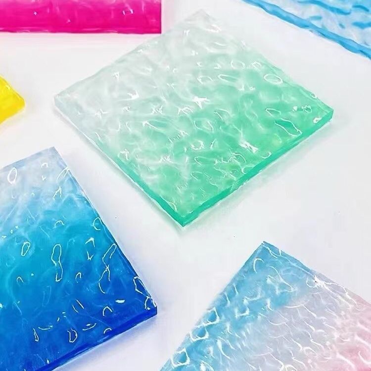 渐变色亚克力板彩色条纹炫彩板石头纹有机玻璃板UV打印导光板装饰