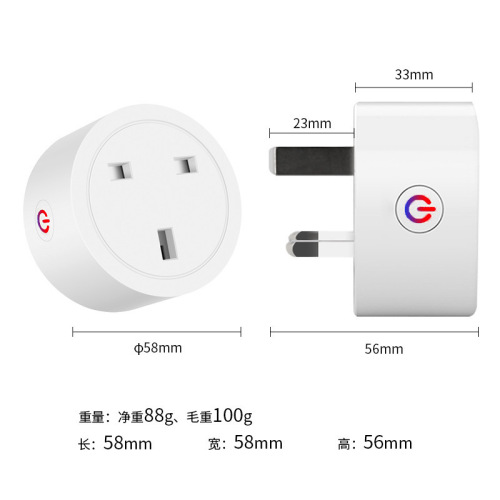 Tuya wifi smart socket voice control mobile phone wireless remote European standard British standard US standard Cozylife plug