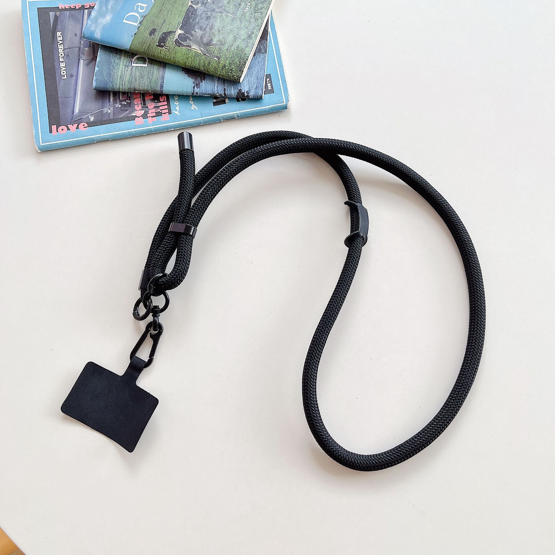 10mm caso de teléfono móvil universal ajustable longitud corta cuerda clip cuello colgante duradero correa de cinturón cadena al aire libre nylon