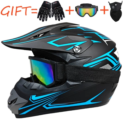 Motosiklet kaskı (dəbilqə) – Helmets - sky-blue-phantom-comes-with-goggles-gloves-and-mask-s
