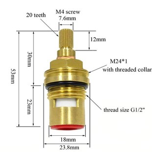 Brass Double Teeth Faucet Ceramic Valve Core Universal All Copper Valve Core Angle Valve Washing Machine Faucet Quick Opening Copper Fittings
