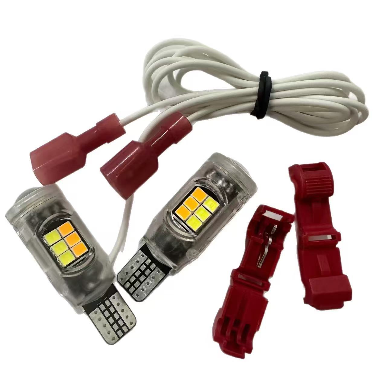 Motorcycle High-Brightness T10 Position Light Dual-Color Turn Signal Light T15 2835 16Smd W5W Tail Light Bulb Driving Light
