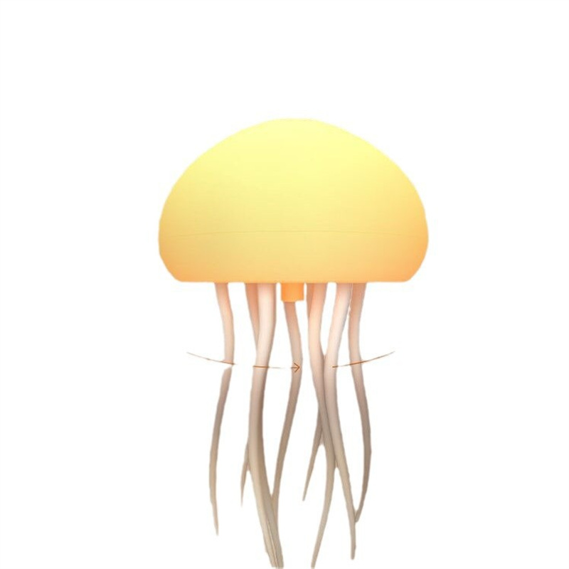 Luz de medusa flotante de control de voz 7 colores de diapositivas de gradiente flotante de luz de medusa inducción de atmósfera de luz nocturna creativa transfronteriza