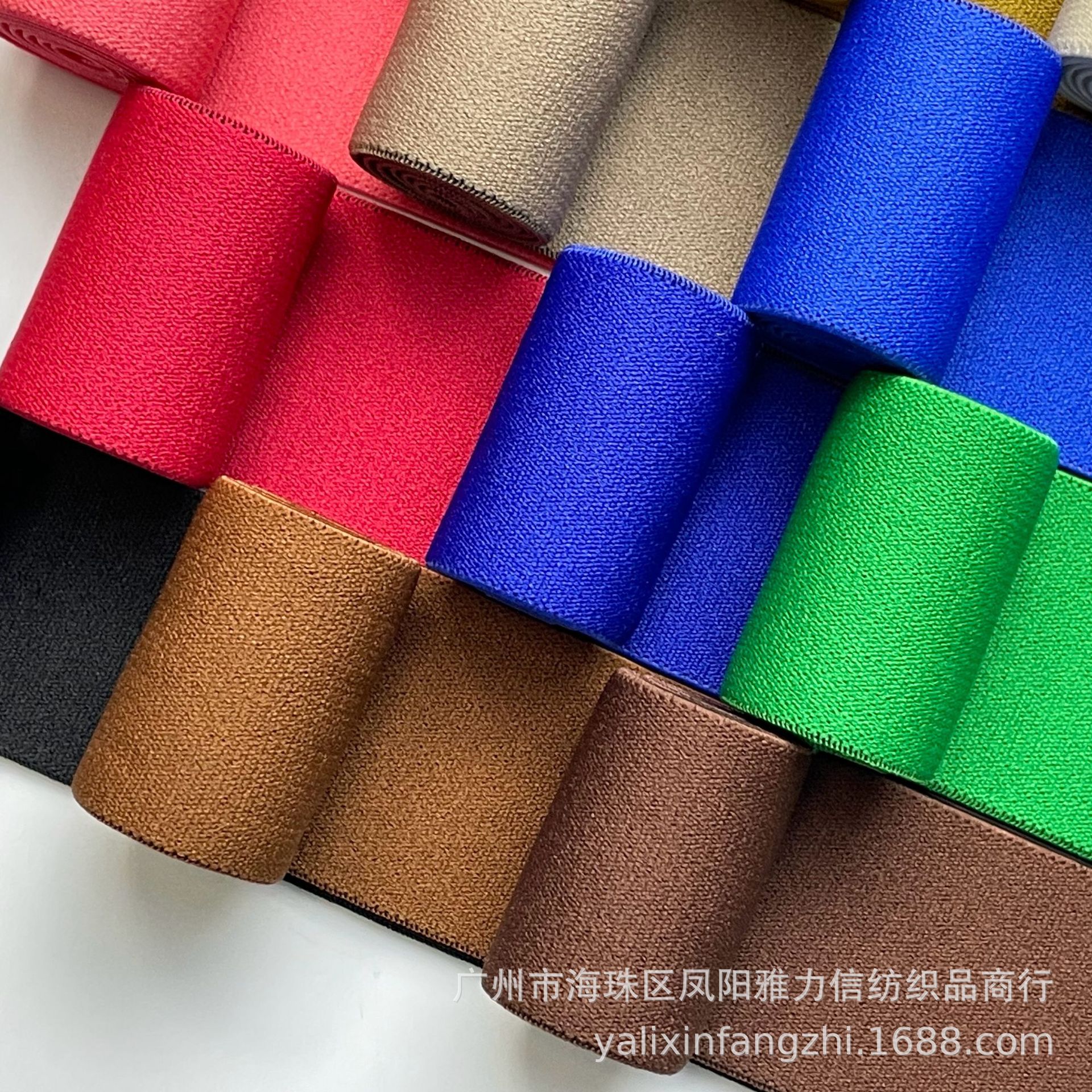 Fabricante spot engrosamiento color puro banda elástico de alta elasticidad de grano liso suave para la piel banda elástica de la cintura de terciopelo de doble cara