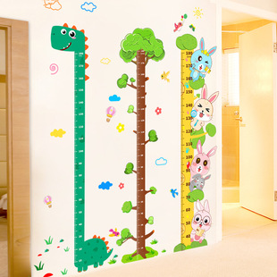 Cartoon Baby Height Stickers Measuring Height Ruler Wall Stickers Removable Height Stickers Kidsren's Room Decoration