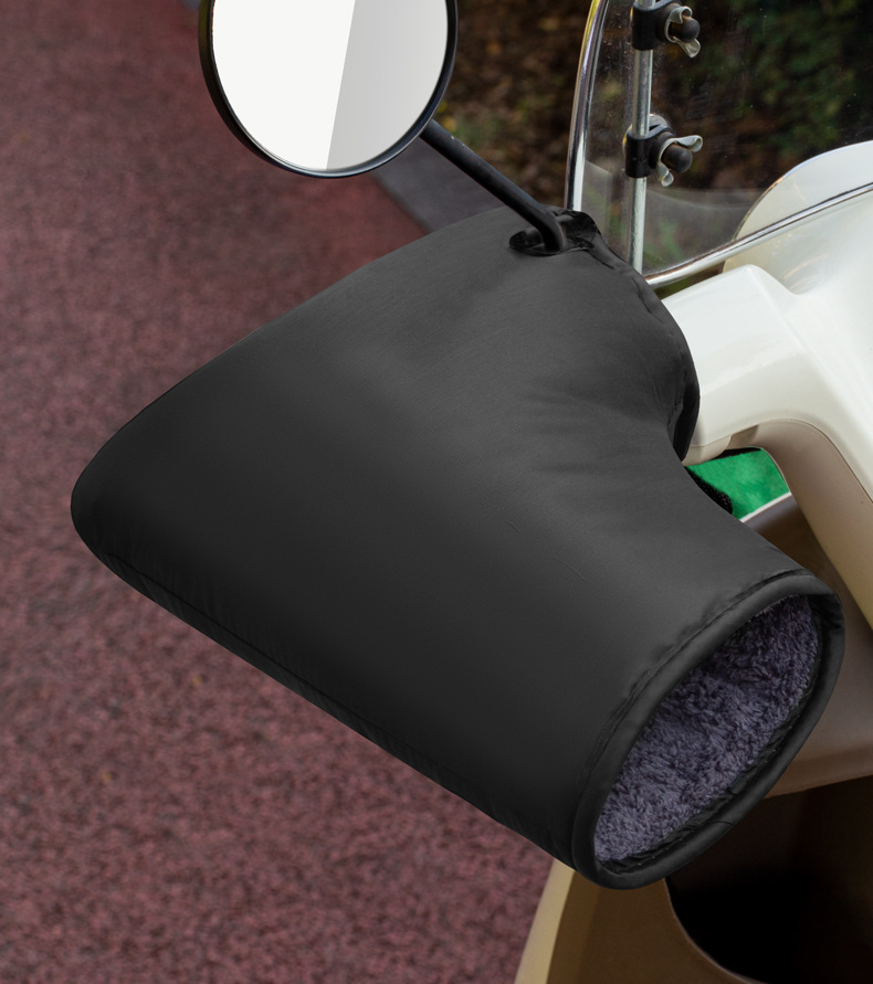 Electric Car Gloves Winter Warm Thickened fleece-lined Battery Motorcycle Handguard Cover Waterproof Riding Windshield Handle Cover
