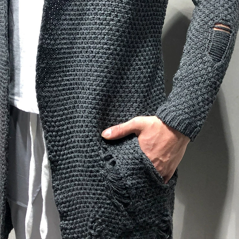 Кардиган средней длины, свитер, трикотаж оптом, Fashion Man Sweater