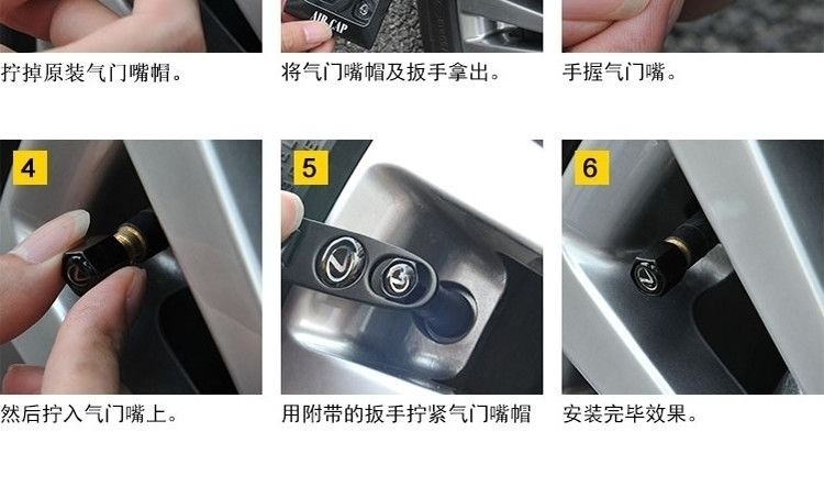 Car Tire Valve Cap Modification Valve Core Cover Screw Cap Personalized Valve Core Cap Vacuum Tire Valve Cover